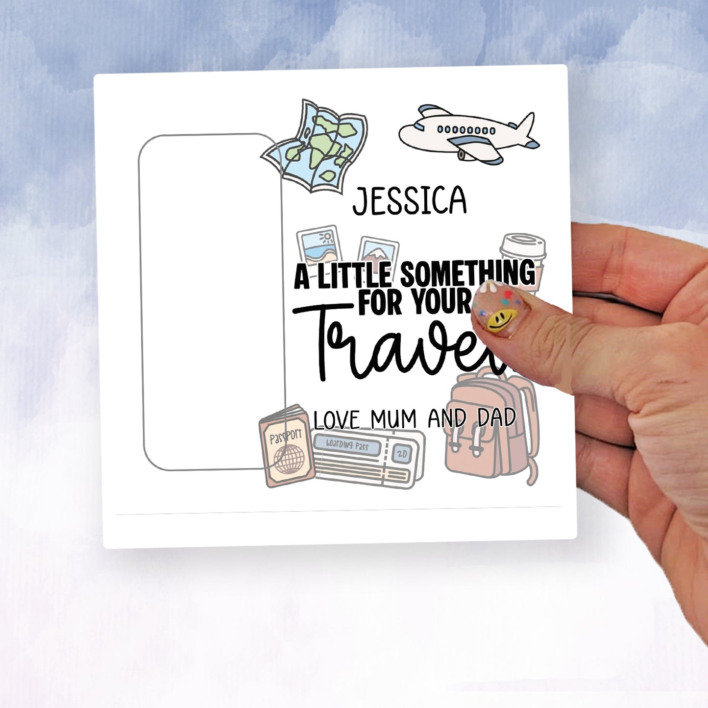 Personalised Travel Money Wallet – Birthday Card, IOU Holiday Gift