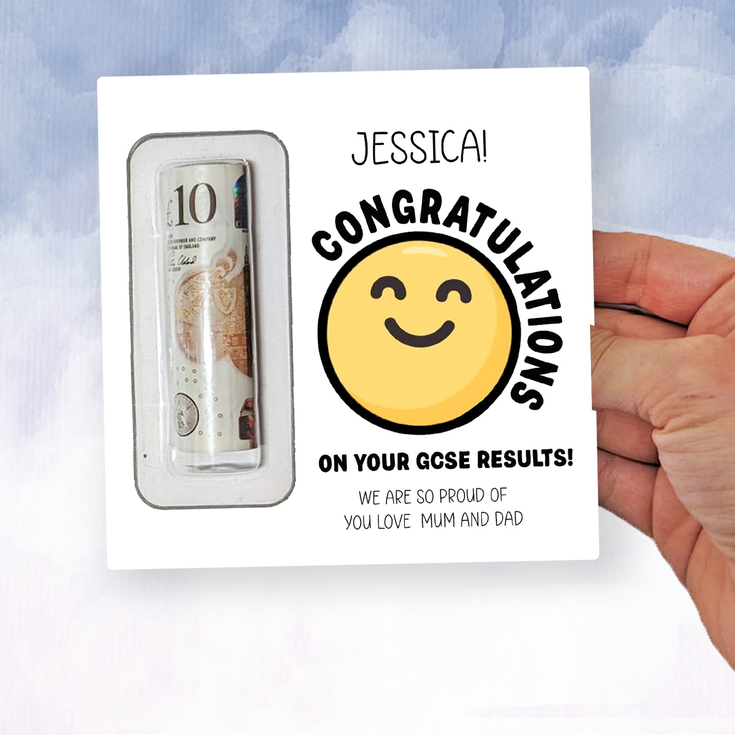 Personalised GCSE Results Gift – Well Done Money Holder