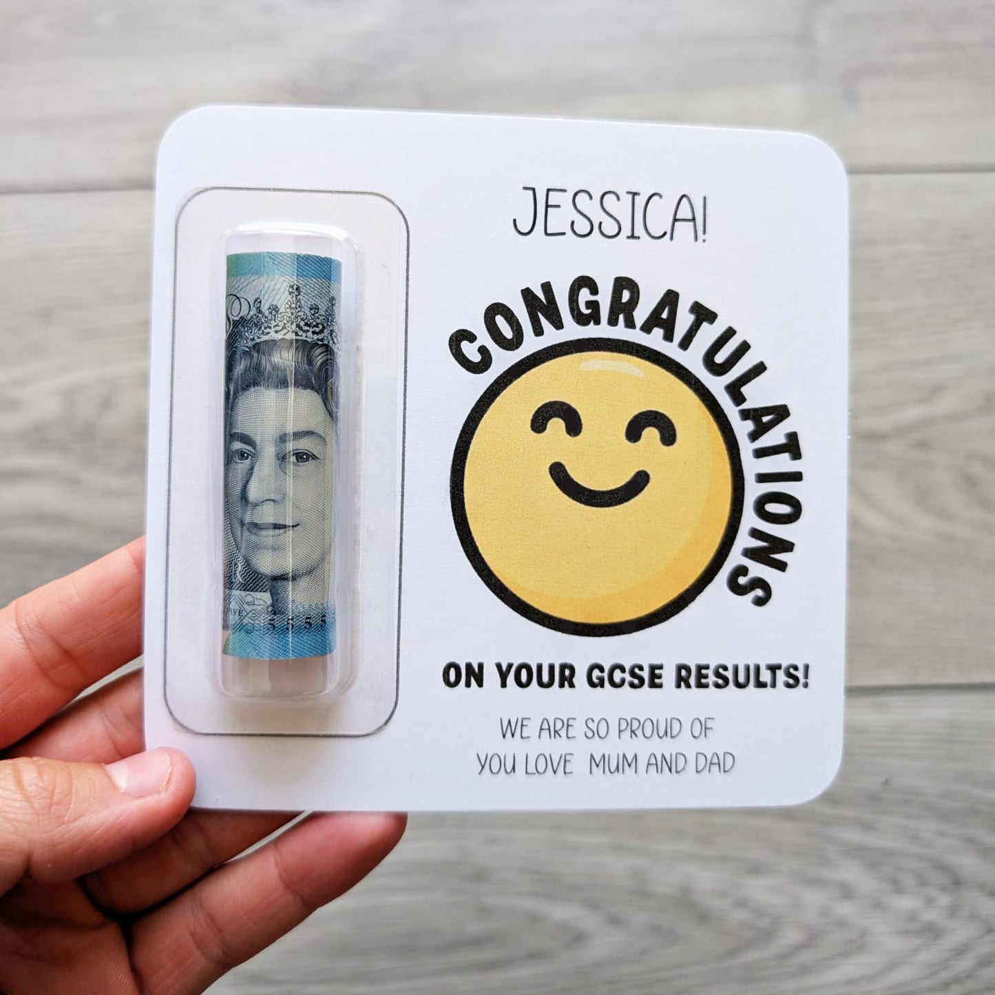 Personalised GCSE Results Gift – Well Done Money Holder