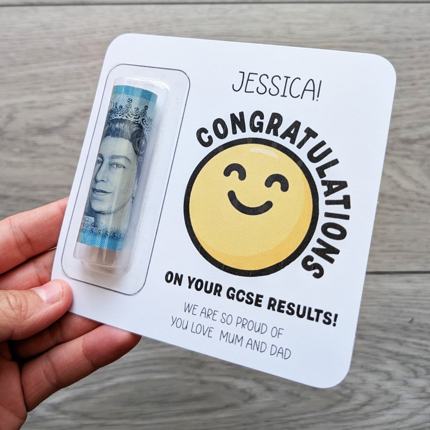 Personalised GCSE Results Gift – Well Done Money Holder