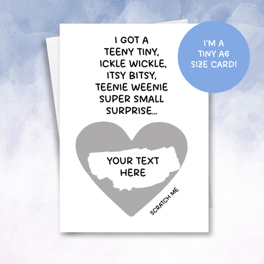 Mini Scratch off small surprise personalised card