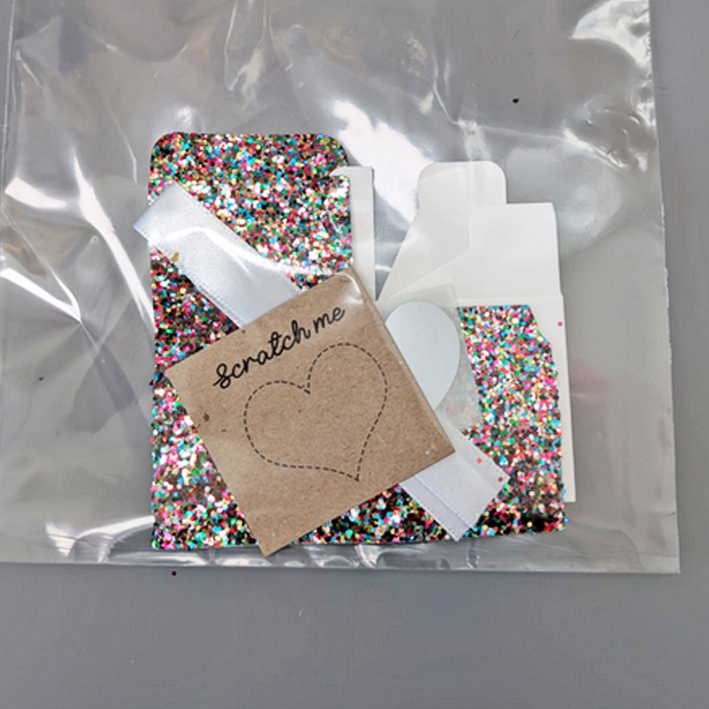 Scratch Off Surprise glitter box - birthday card, anniversary surprise, holiday reveal - bespoke gift iou card