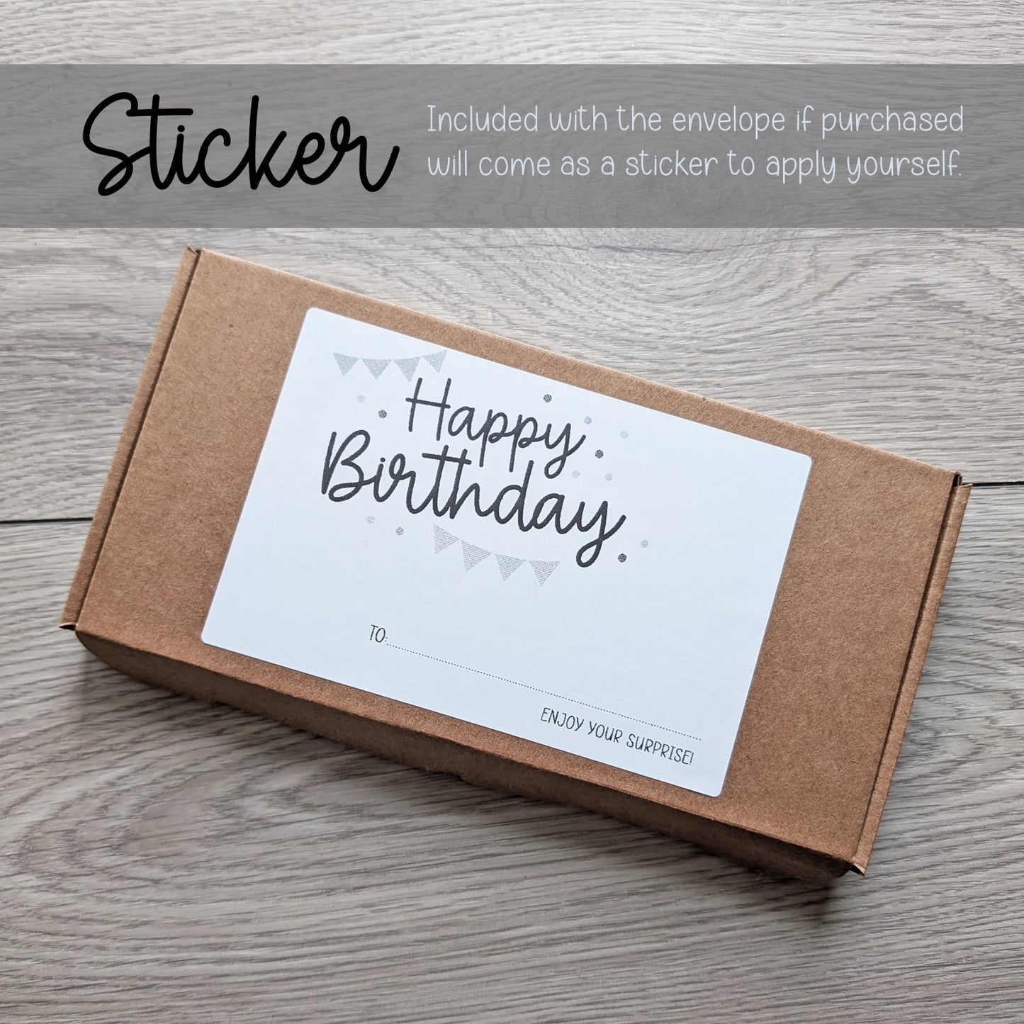 Personalised Cheque birthday Money holder Gift