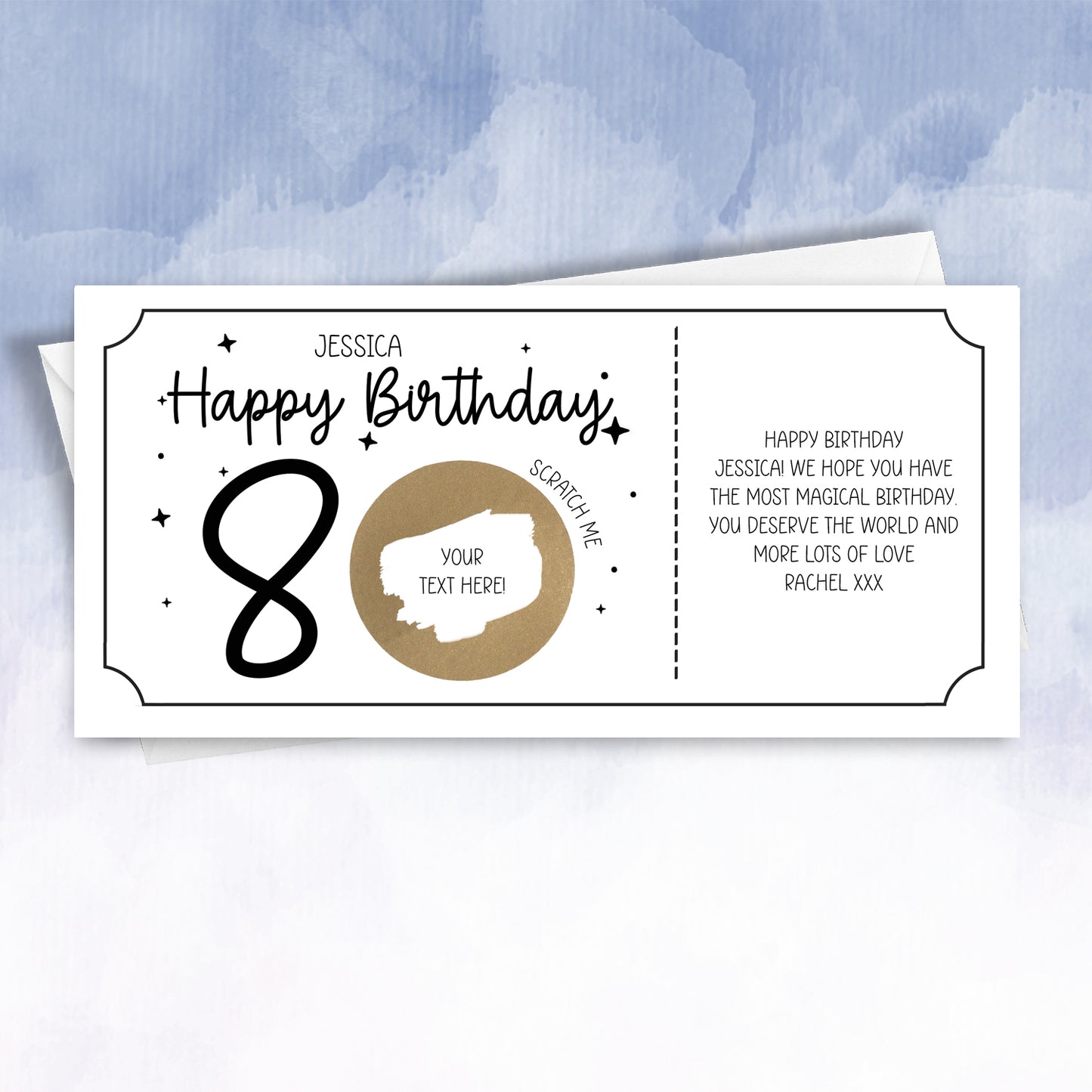 Personalised Birthday Milestone Age Scratch To Reveal Card