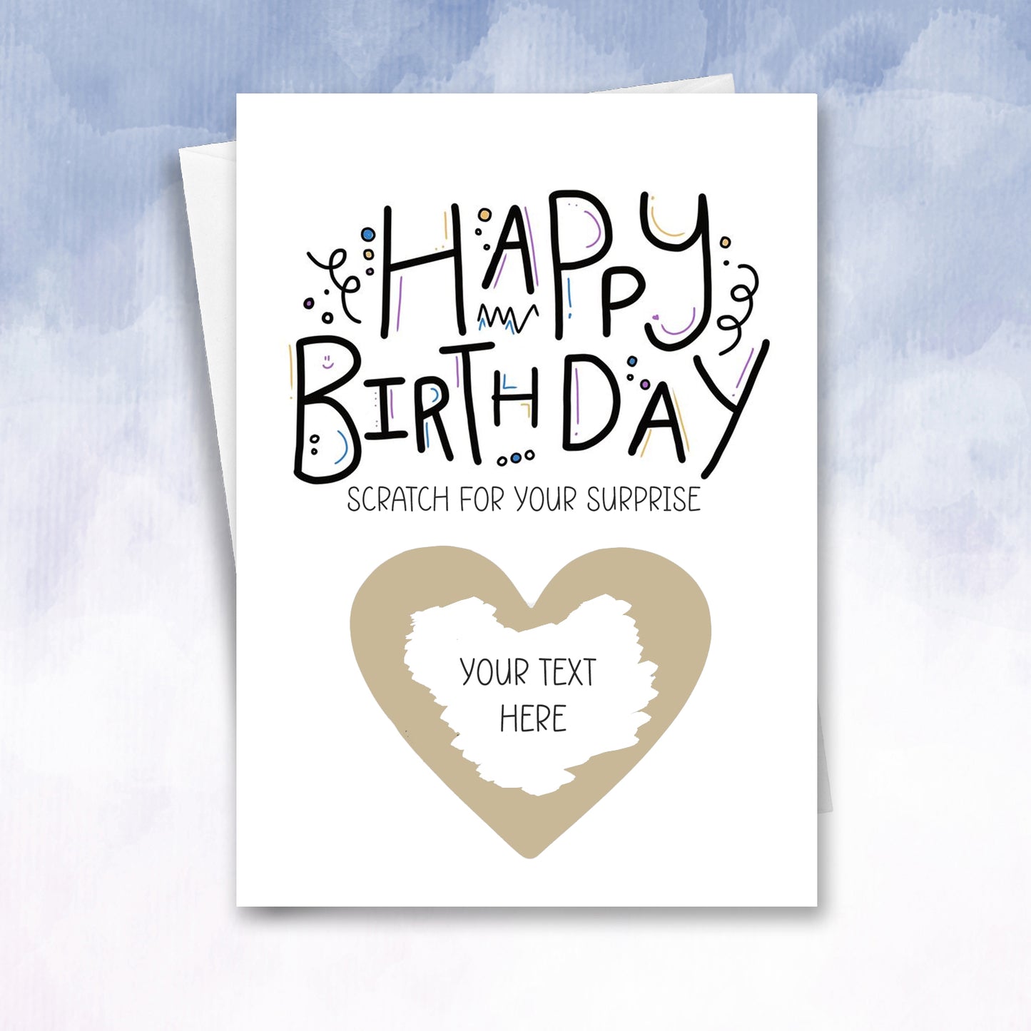 Birthday Scratch off Personalised Card