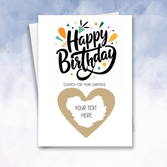 Birthday Scratch off Personalised Card