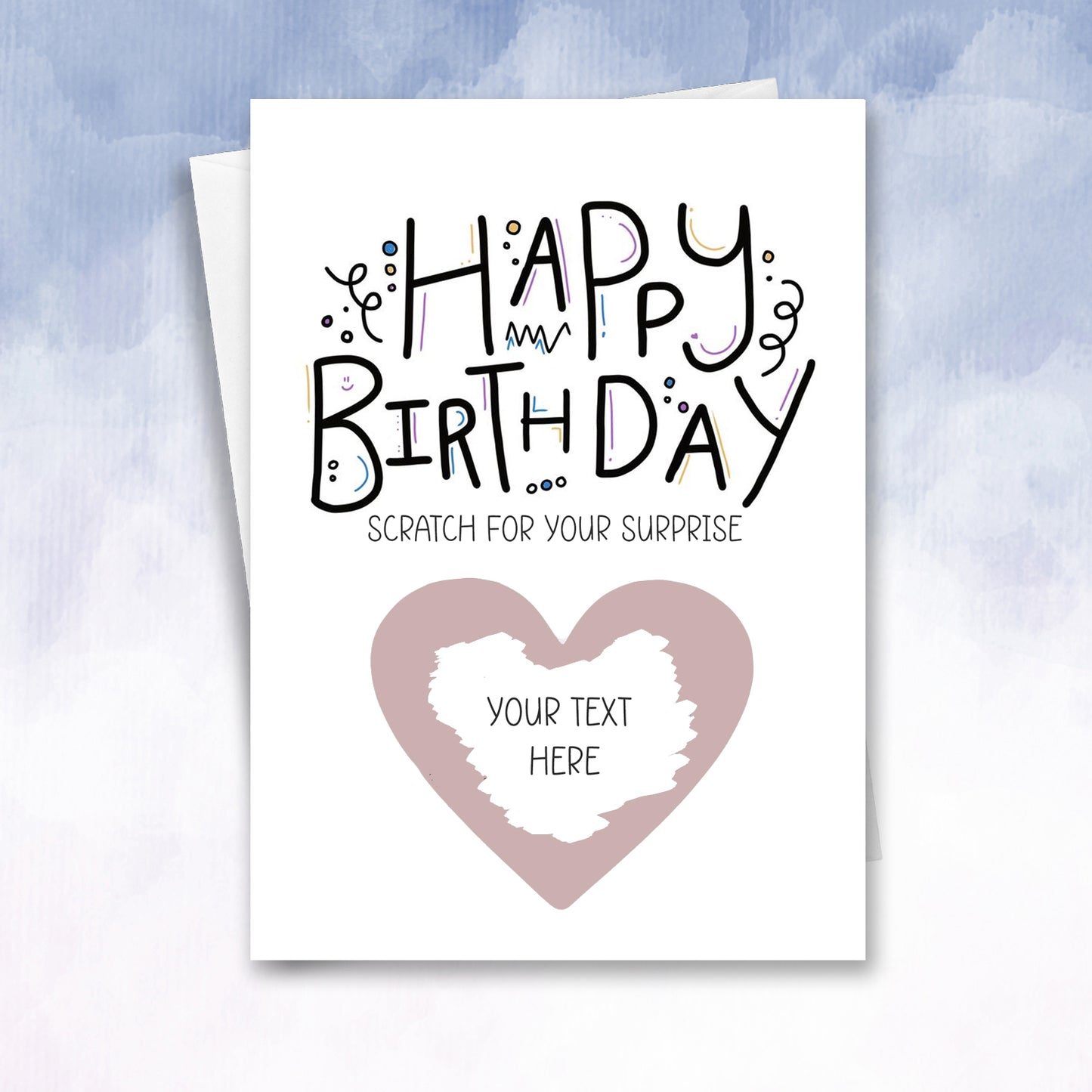 Birthday Scratch off Personalised Card