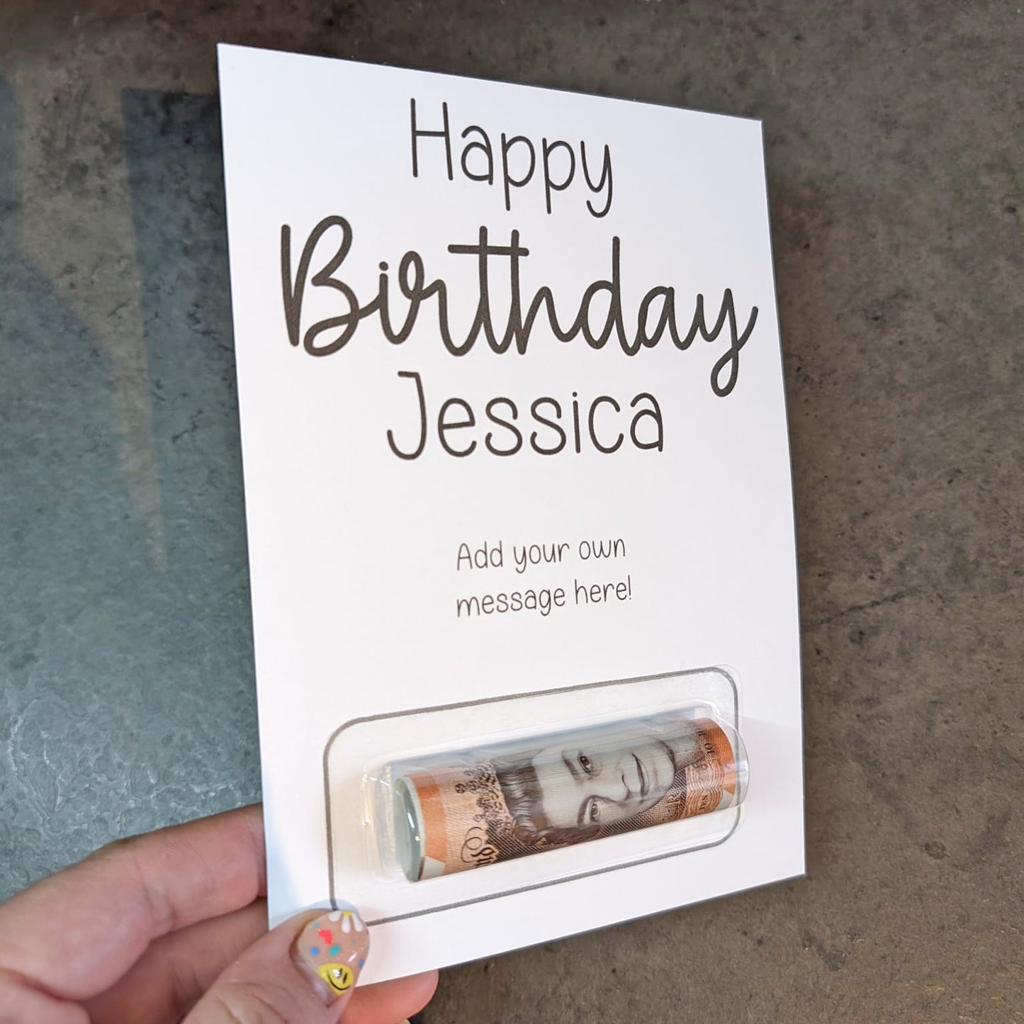 Birthday Money Wallet, Personalised Birthday Card