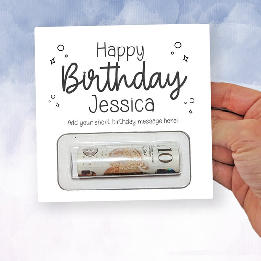 Birthday Money Wallet, Personalised Birthday Card