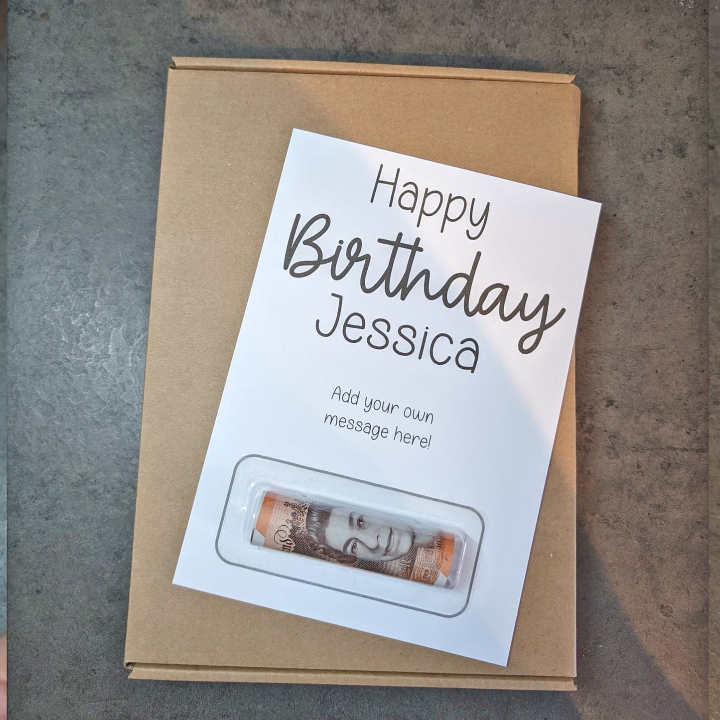 Birthday Money Wallet, Personalised Birthday Card