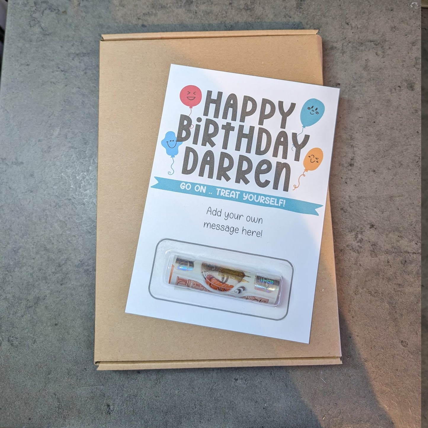 Birthday Money Wallet, Personalised Birthday Card