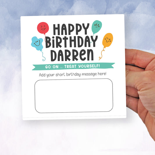 Birthday Money Wallet, Personalised Birthday Card