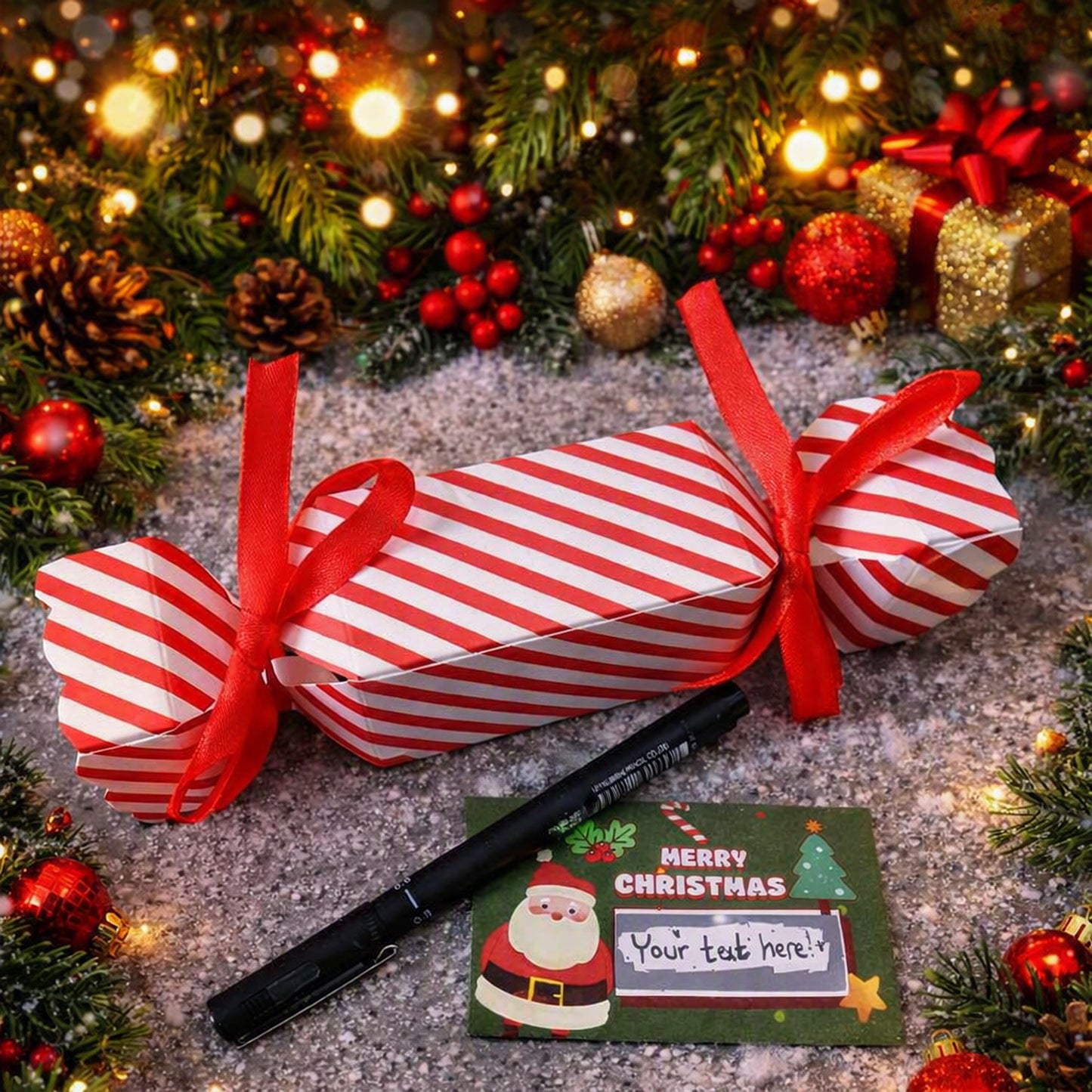 Surprise Scratch‑Off Christmas Cracker Card – Gift Reveal • Guess What • Xmas Scratchcard DIY