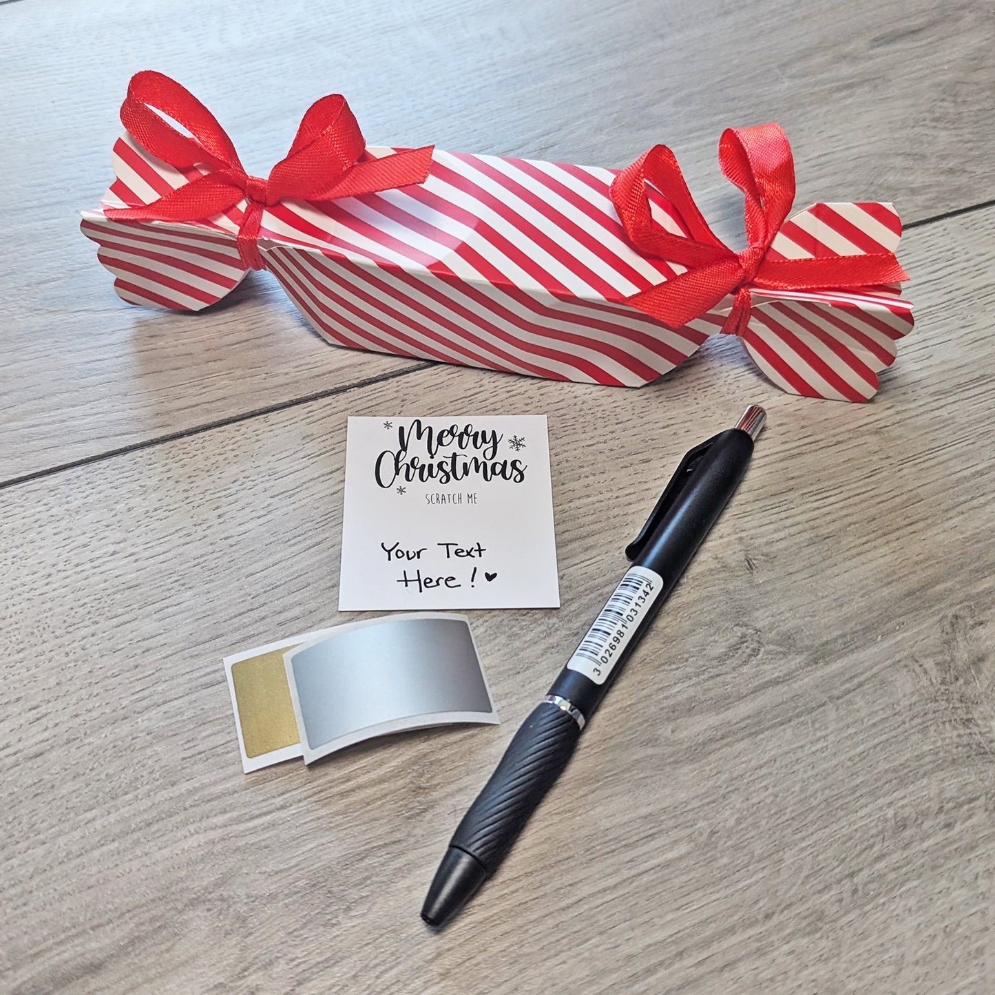Christmas Cracker Scratch off reveal 3d card