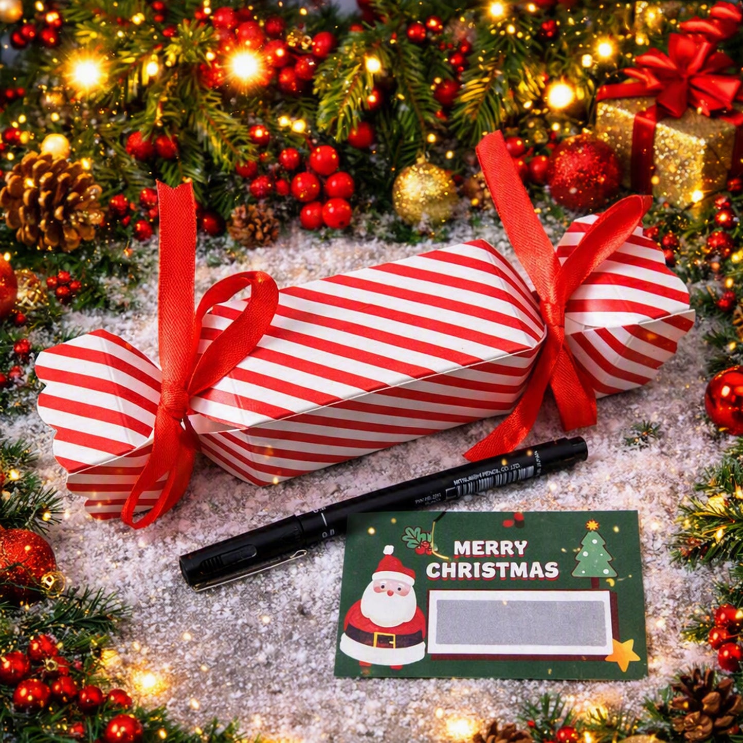 Surprise Scratch‑Off Christmas Cracker Card – Gift Reveal • Guess What • Xmas Scratchcard DIY