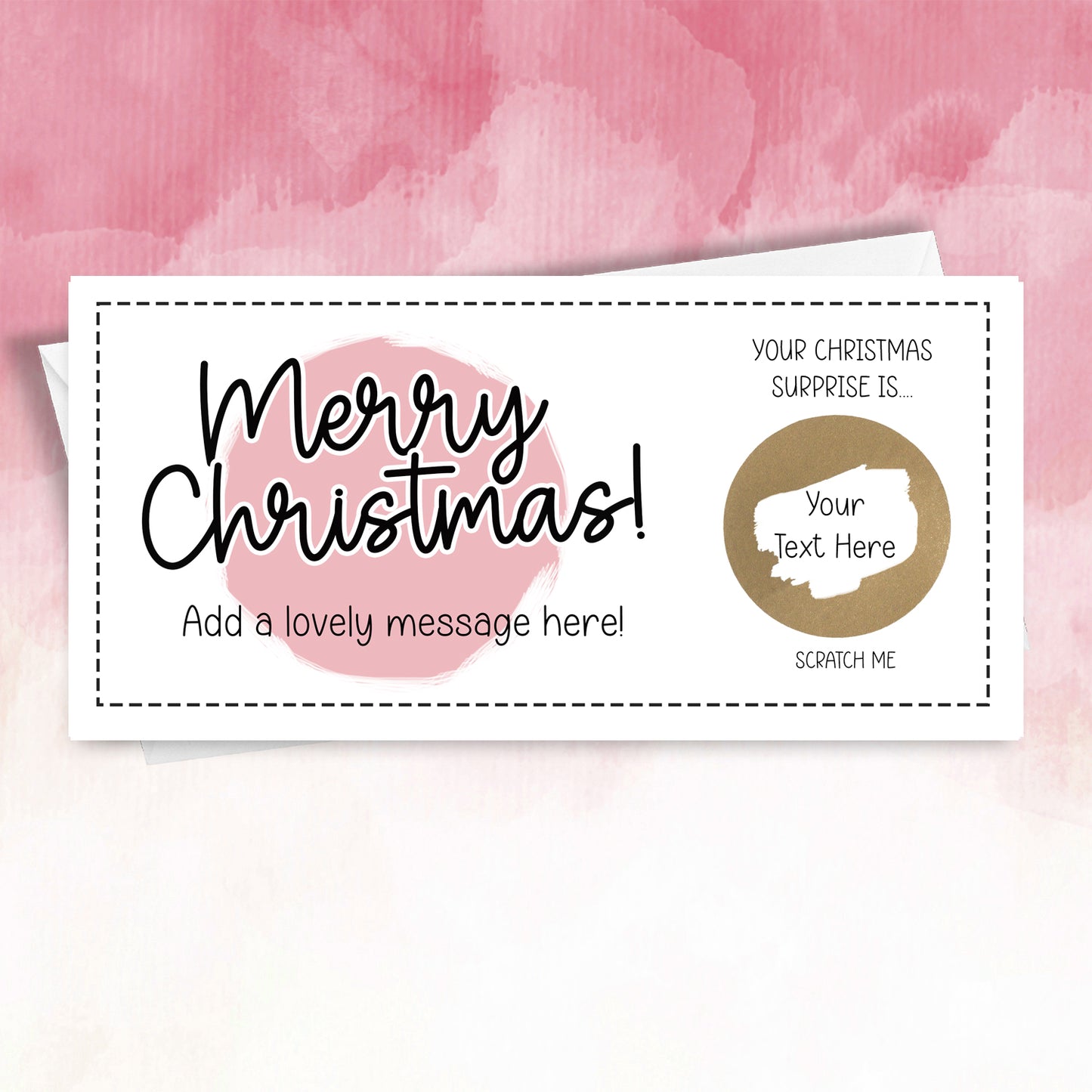 Personalised Christmas Scratch Card Gift Reveal