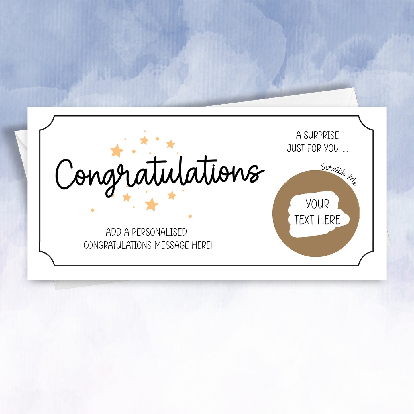 Personalised Scratch off Congratulations Card