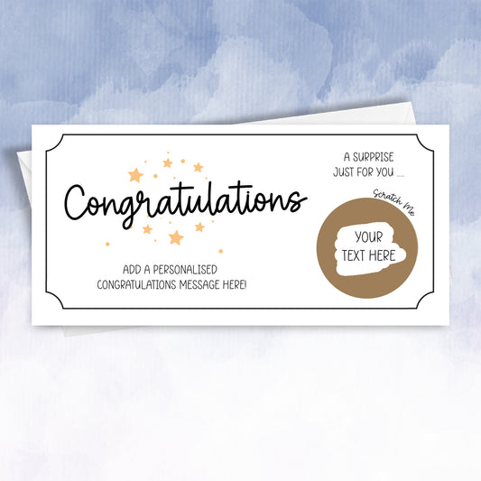 Personalised Scratch off Congratulations Card