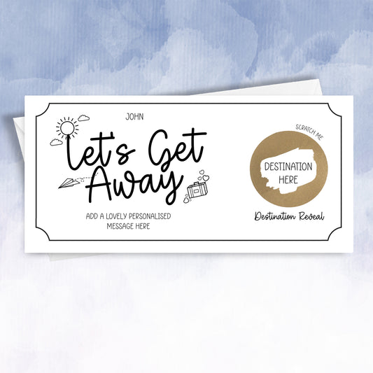 Personalised Scratch Off Holiday reveal Gift