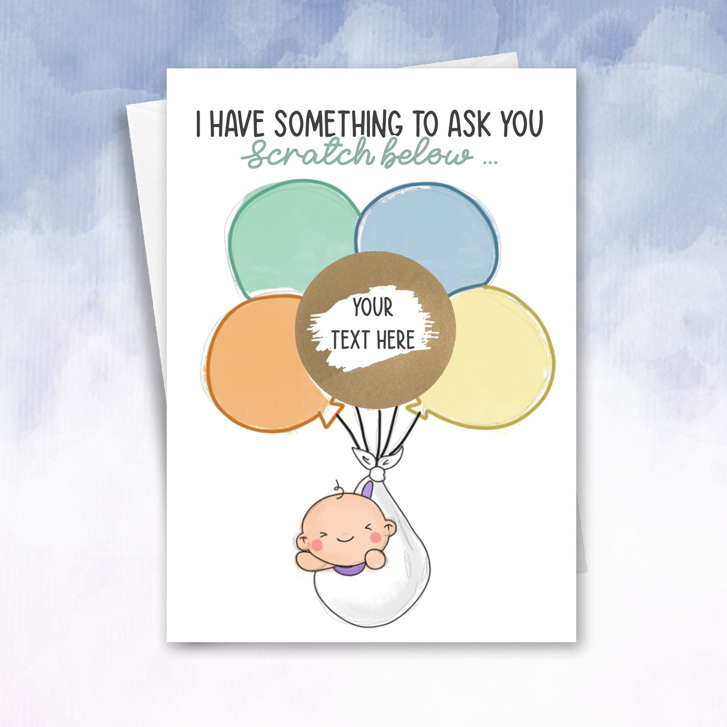 Personalised Be my Godparent, Godmother or Godfather card