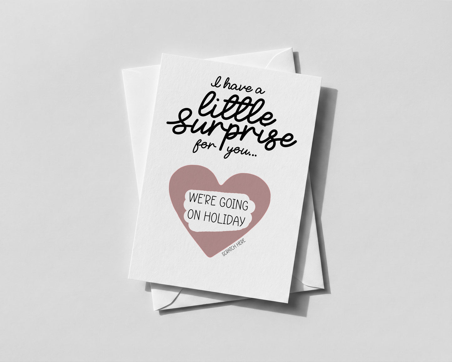Personalised Guess What Scratch‑Off • Holiday Staycation Spa Adventure Reveal Card